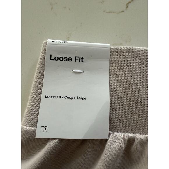 Nike Loose Fit Womens Shorts Size Xl Taupe Cotton Running Walking Athleisure - Picture 6 of 9